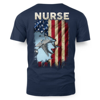 Nurse American Flag Caduceus T-Shirt
